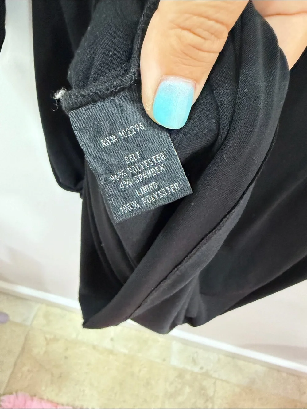 Connected Apparel Black Cowl-Neck Midi Dress with Side Draping Size 10 - Picture 6 of 7